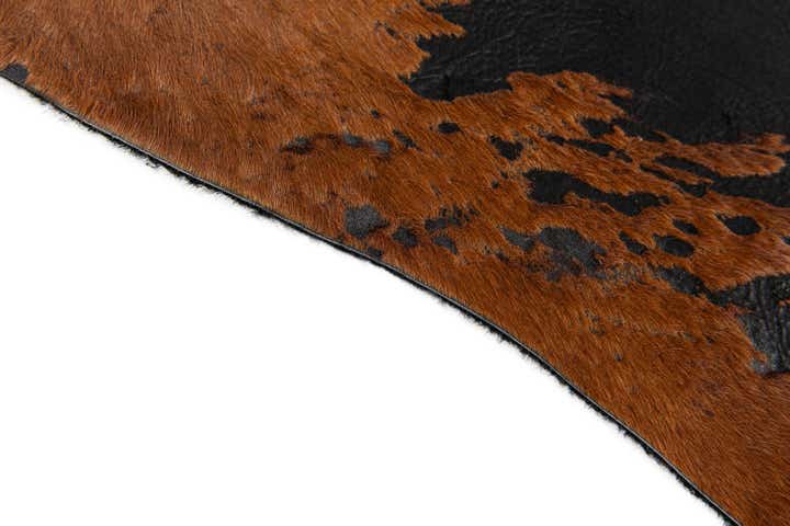6' 7 x 7' Cowhide Leather Rug