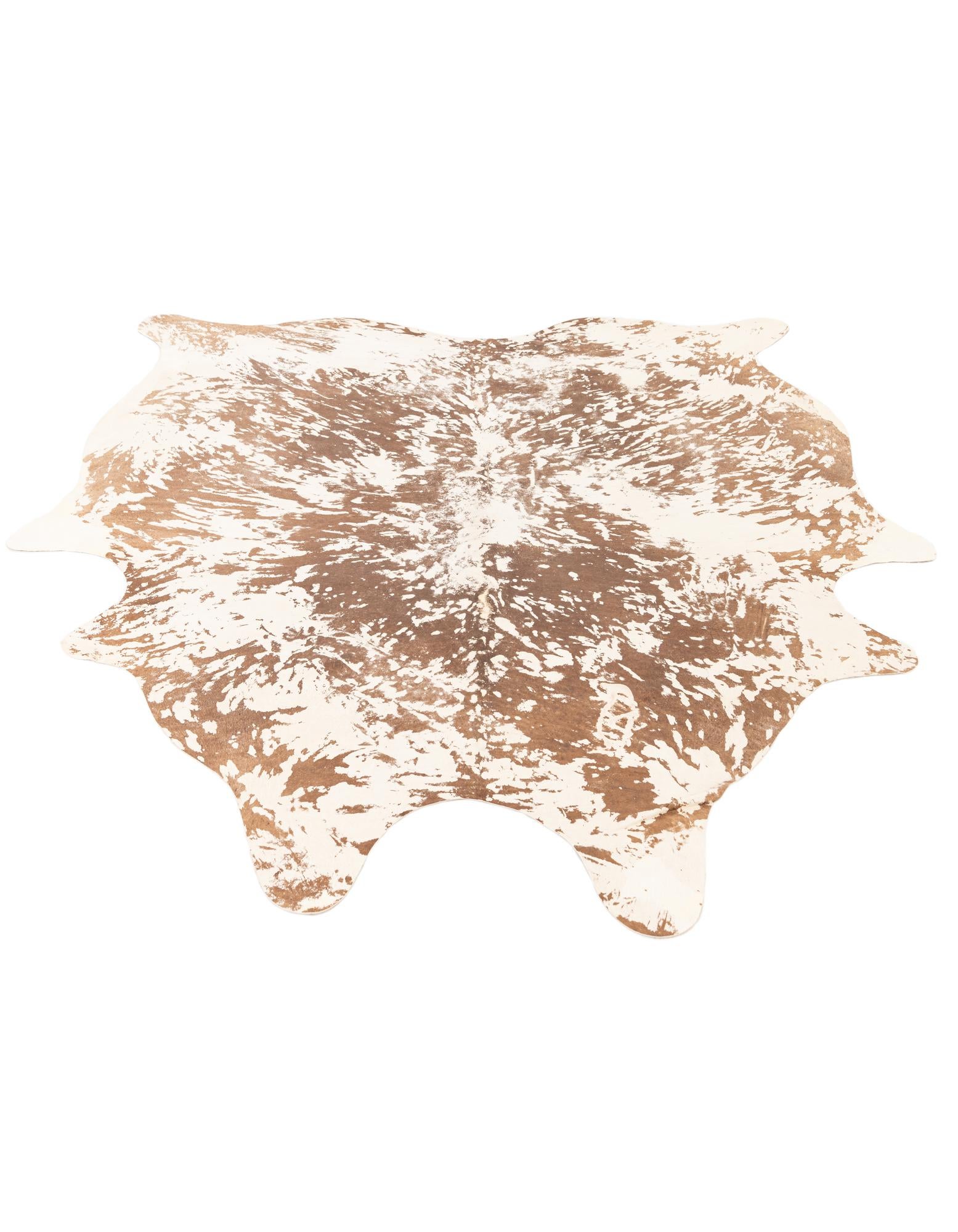 6' 7 x 7' 7 Cowhide Leather Rug