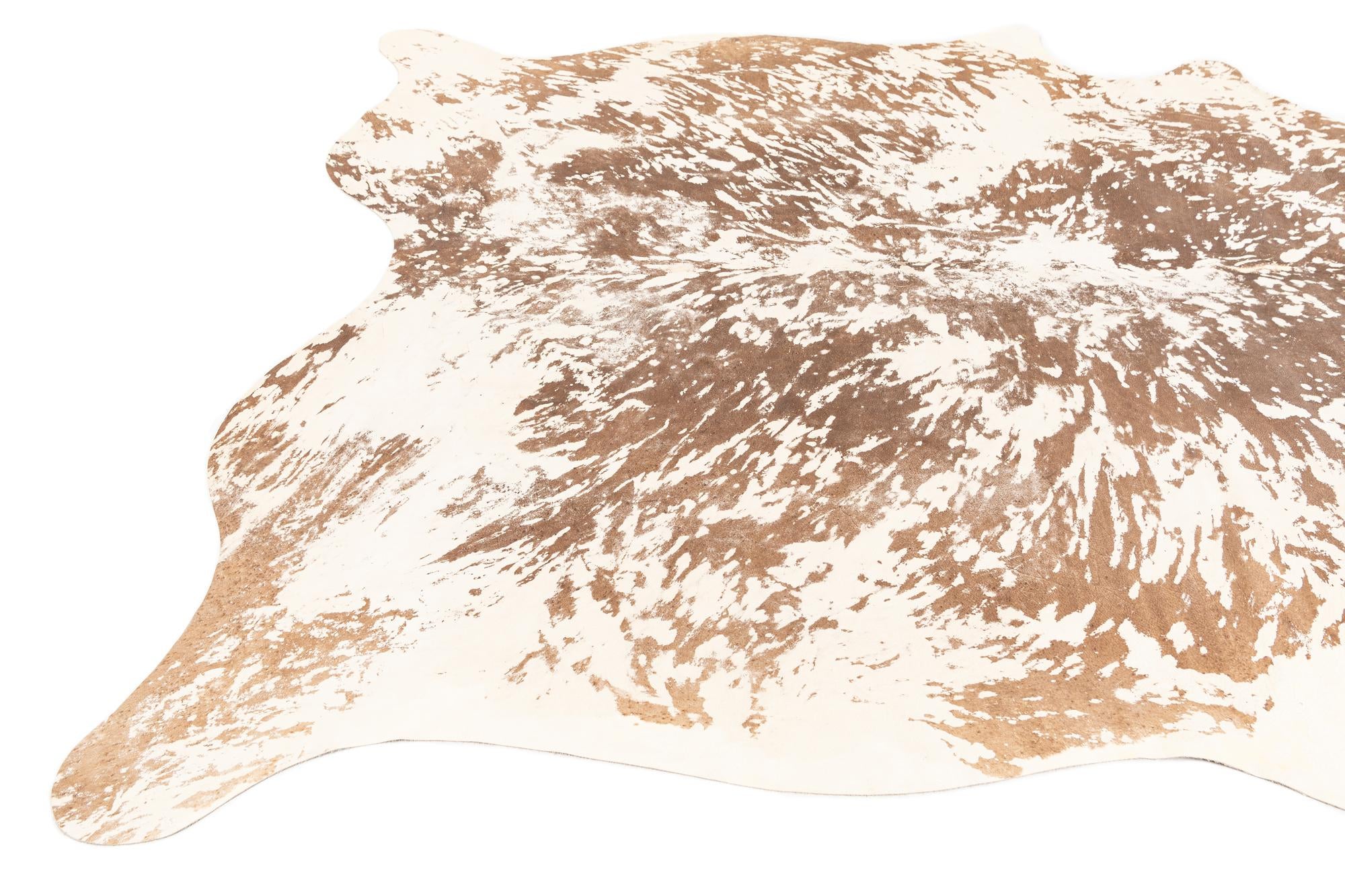 6' 7 x 7' 7 Cowhide Leather Rug