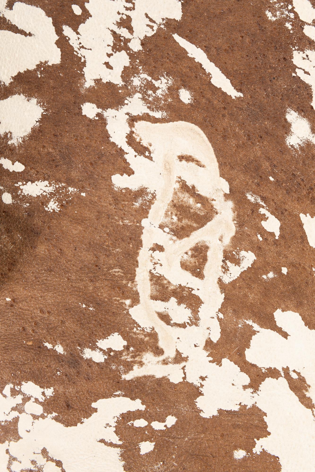 6' 7 x 7' 7 Cowhide Leather Rug