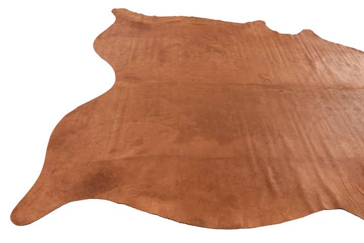 6' 9 x 7' 8 Cowhide Leather Rug