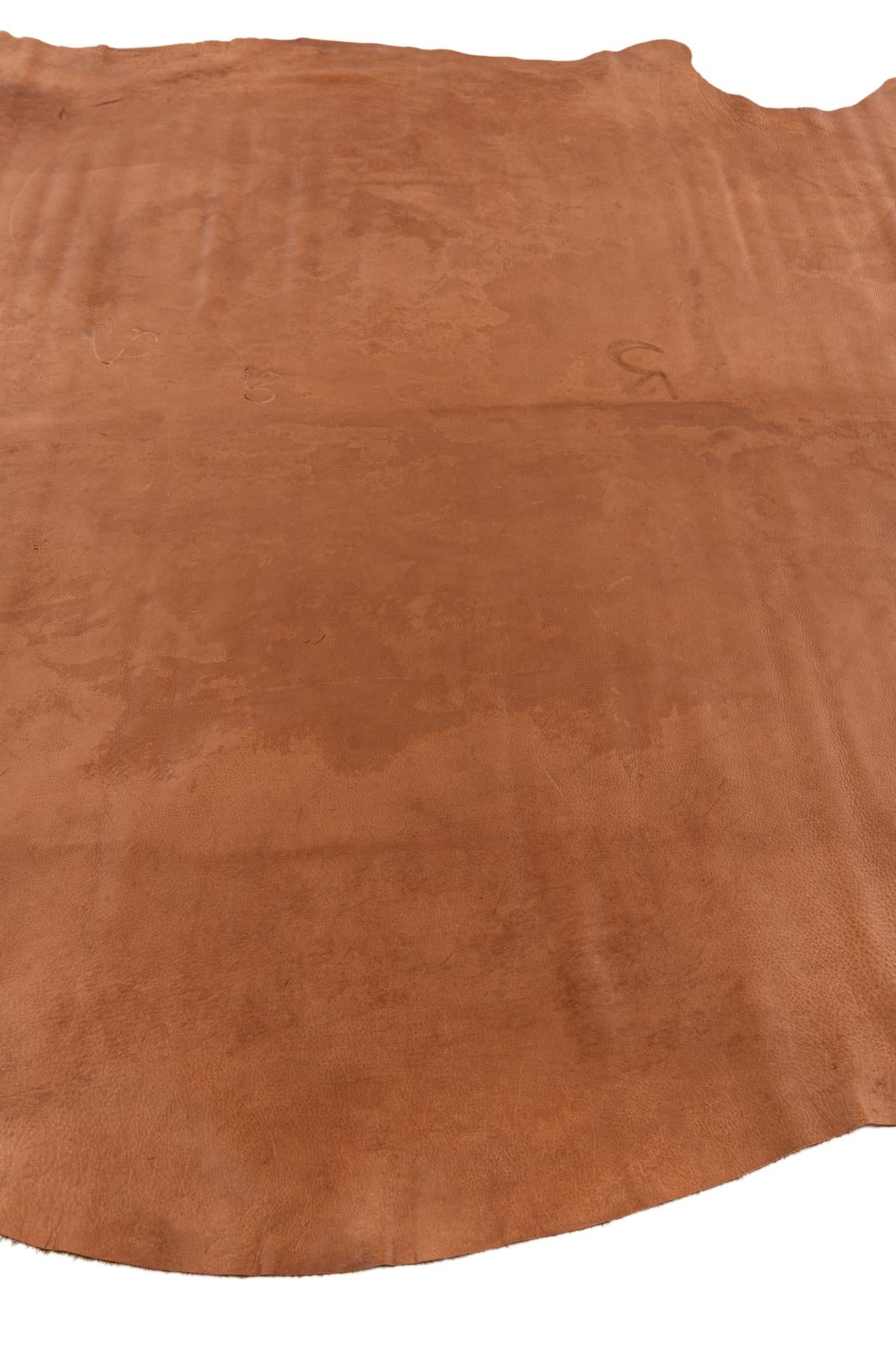 6' 9 x 7' 8 Cowhide Leather Rug