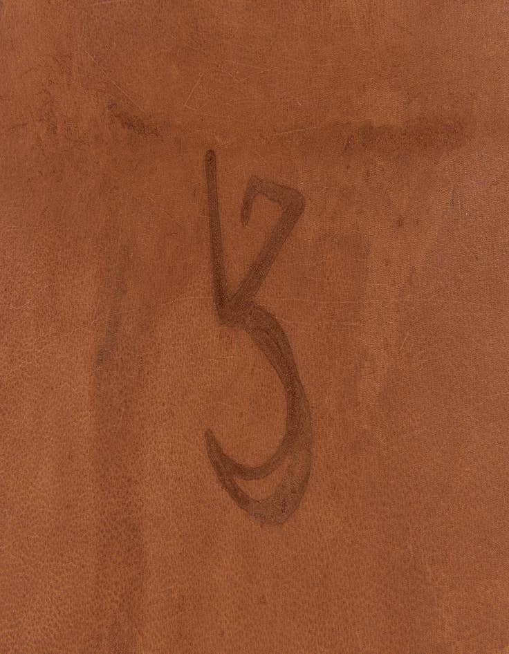 Detail image of 6' 9 x 7' 8 Cowhide Leather Rug