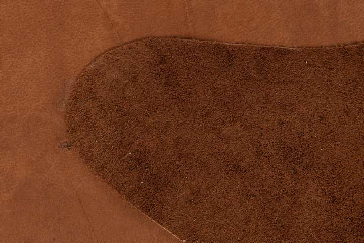 6' 9 x 7' 8 Cowhide Leather Rug