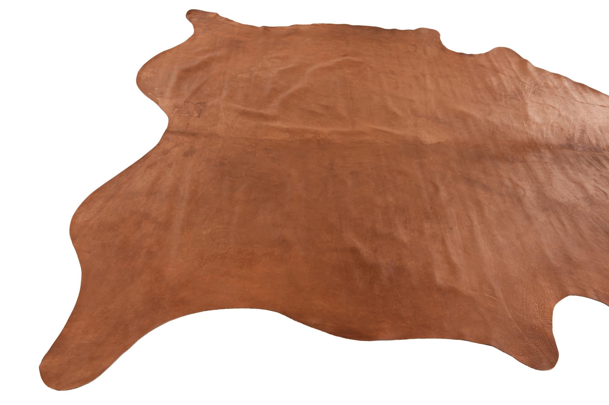 6' 6 x 7' 1 Cowhide Leather Rug