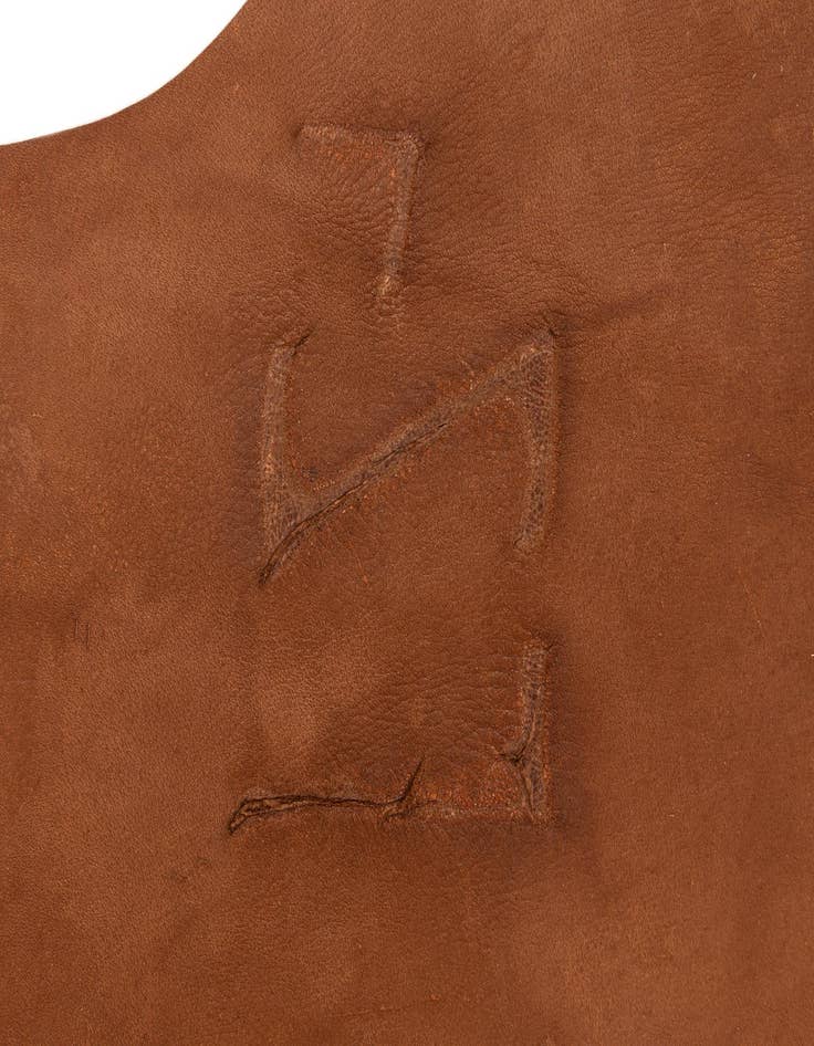 Detail image of 6' 6 x 7' 1 Cowhide Leather Rug