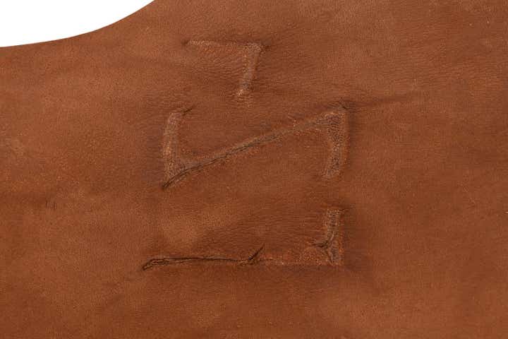 6' 6 x 7' 1 Cowhide Leather Rug