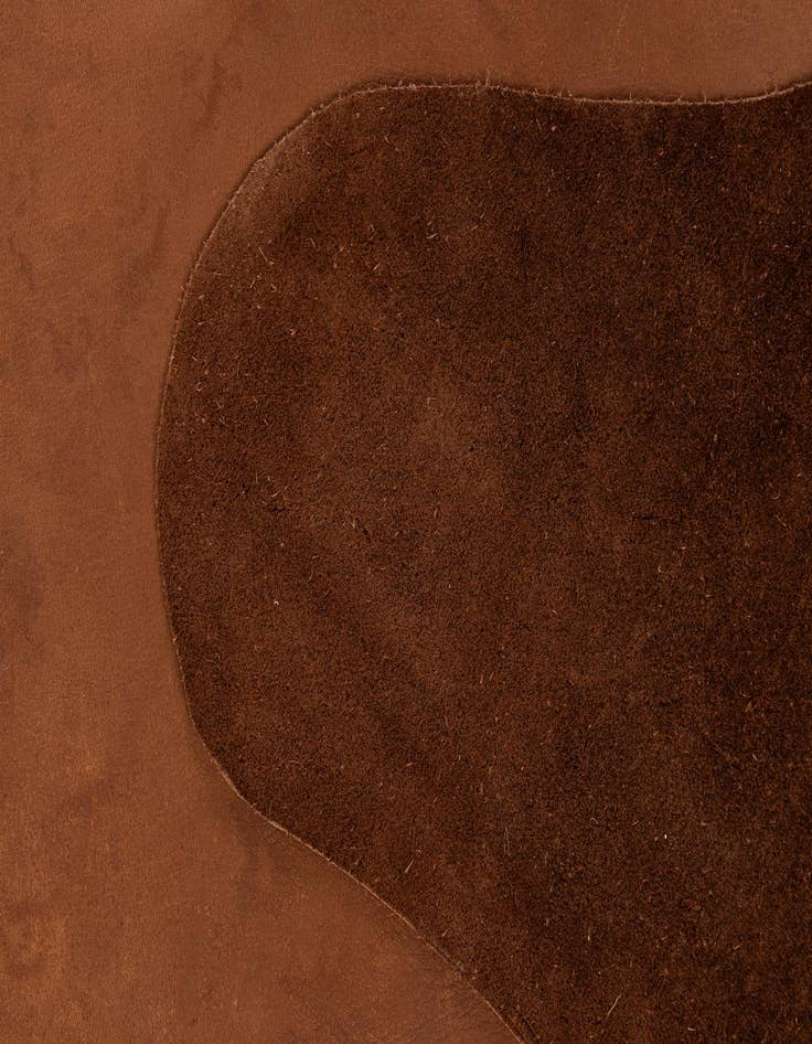 Detail image of 6' 6 x 7' 1 Cowhide Leather Rug