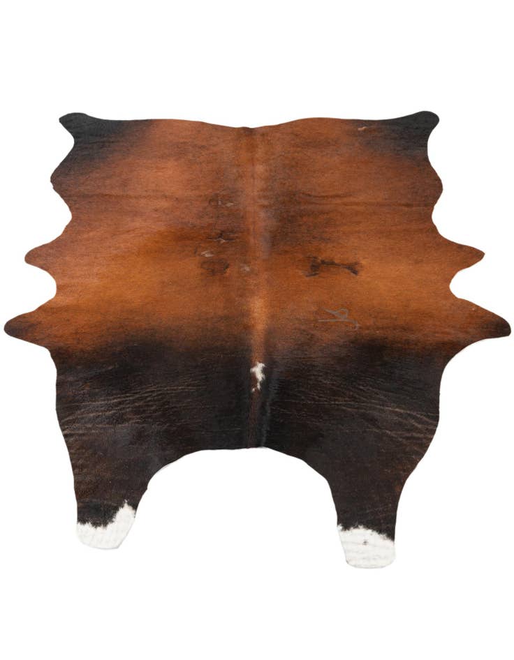 Detail image of 4' 1 x 5' 7 Cowhide Leather Rug