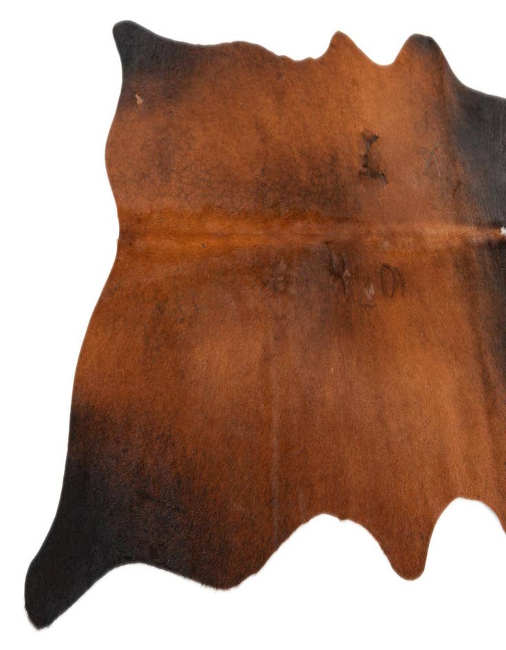 Detail image of 4' 1 x 5' 7 Cowhide Leather Rug
