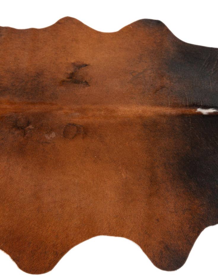 Detail image of 4' 1 x 5' 7 Cowhide Leather Rug