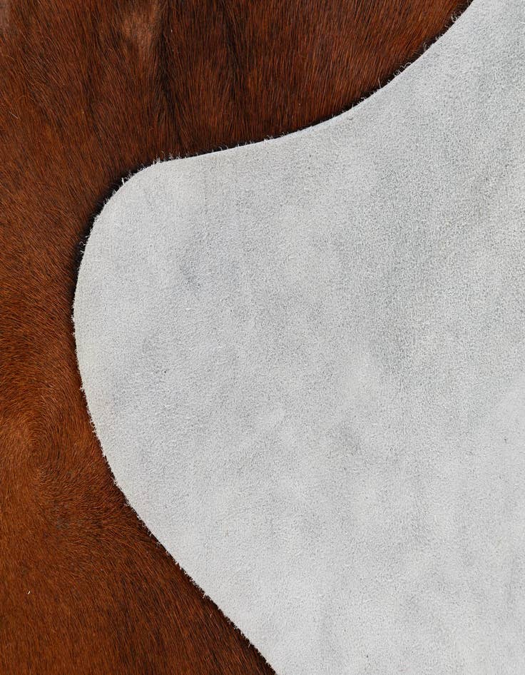 Detail image of 4' 1 x 5' 7 Cowhide Leather Rug