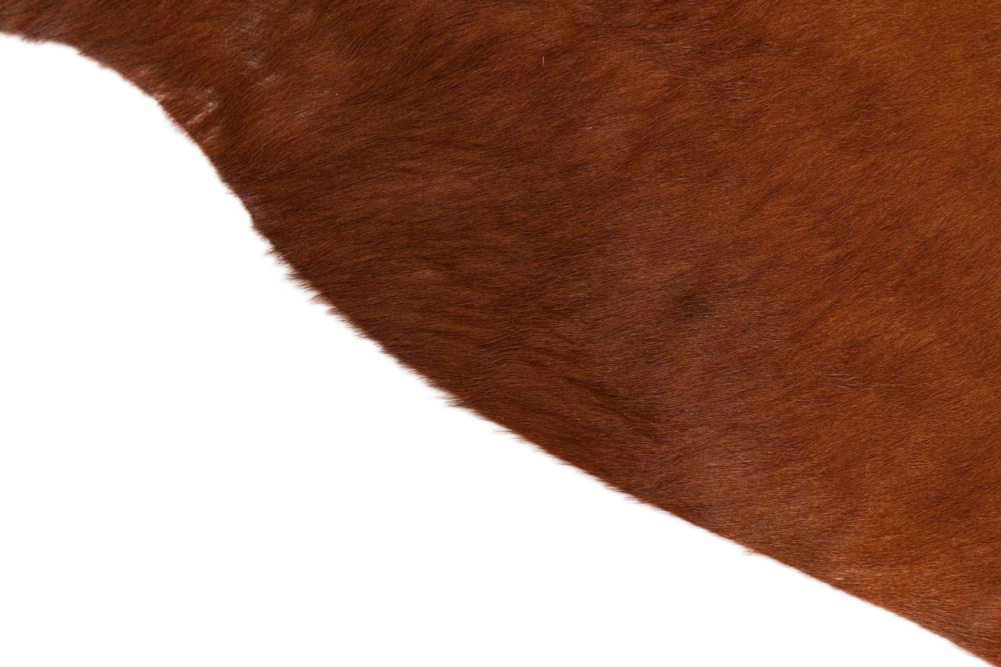 5' 1 x 5' 8 Cowhide Leather Rug