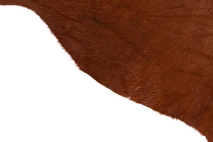 4' 4 x 4' 6 Cowhide Leather Rug
