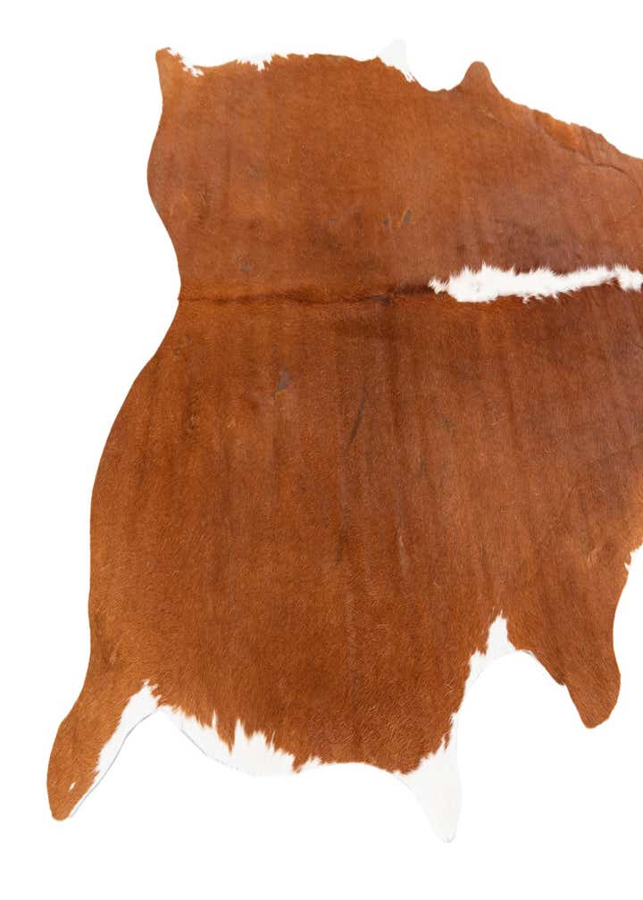 5' 1 x 6' 2 Cowhide Leather Rug