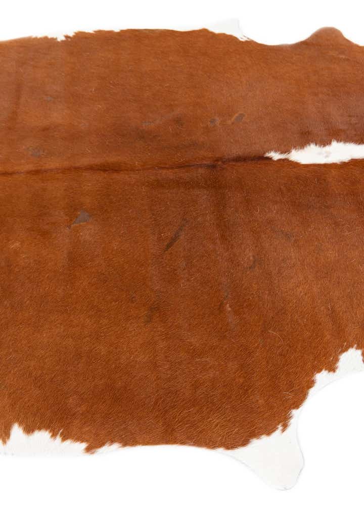 5' 1 x 6' 2 Cowhide Leather Rug