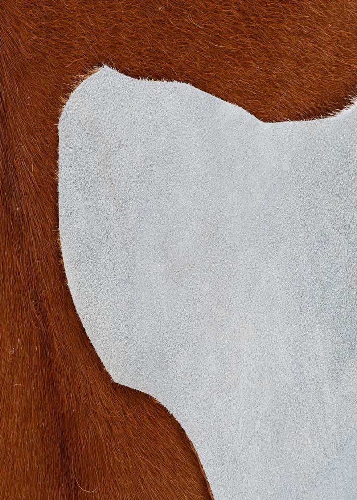 5' 1 x 6' 2 Cowhide Leather Rug