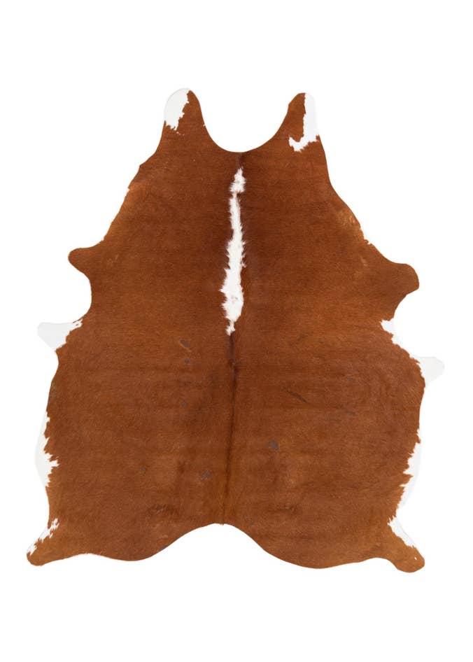 Detail image of 5' 1 x 6' 2 Cowhide Leather Rug