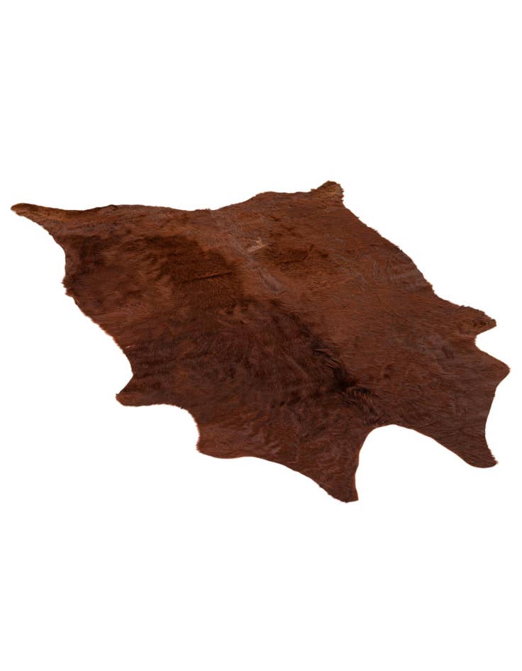 Detail image of 4' 11 x 5' 7 Cowhide Leather Rug