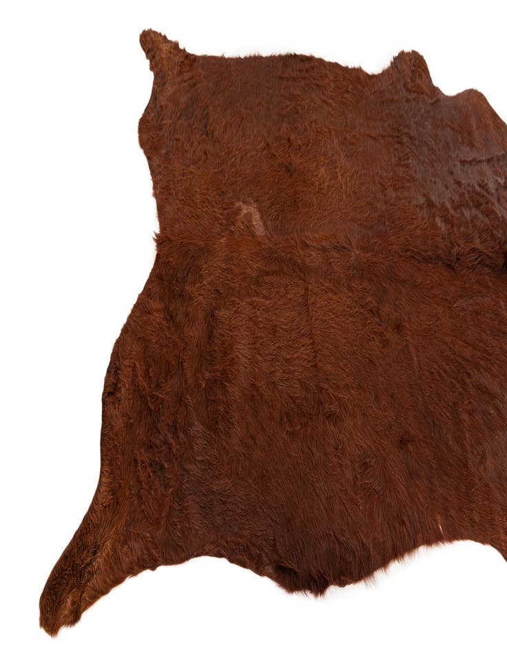 Detail image of 4' 11 x 5' 7 Cowhide Leather Rug