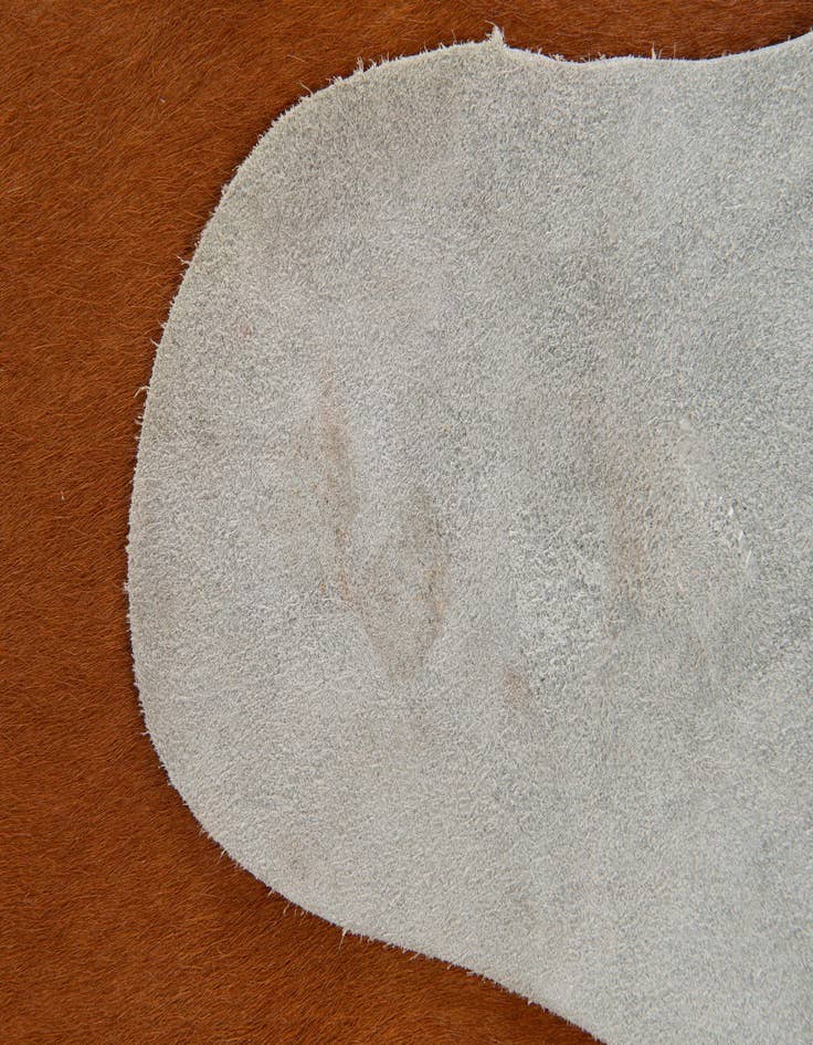 Detail image of 5' 11 x 7' Cowhide Leather Rug
