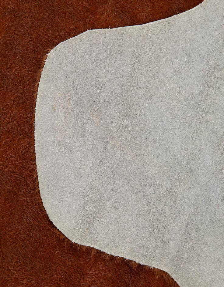 Detail image of 5' 6 x 6' 11 Cowhide Leather Rug