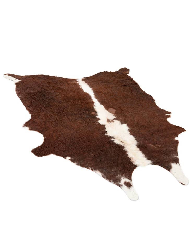 Detail image of 4' 11 x 6' Cowhide Leather Rug