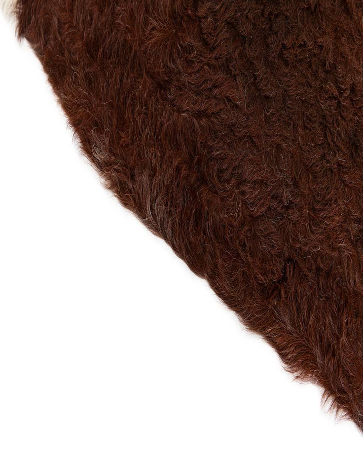 Detail image of 4' 11 x 6' Cowhide Leather Rug