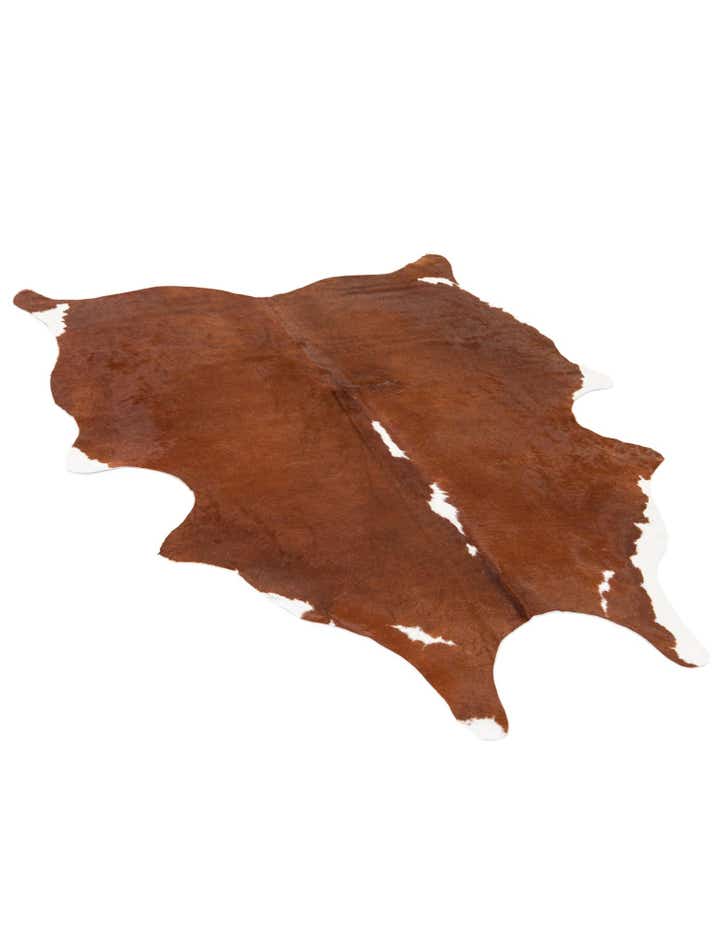 4' 10 x 6' 2 Cowhide Leather Rug