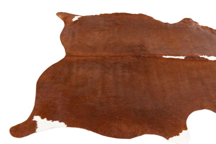 4' 10 x 6' 2 Cowhide Leather Rug