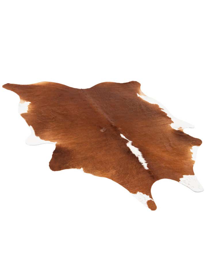 6' 1 x 7' Cowhide Leather Rug