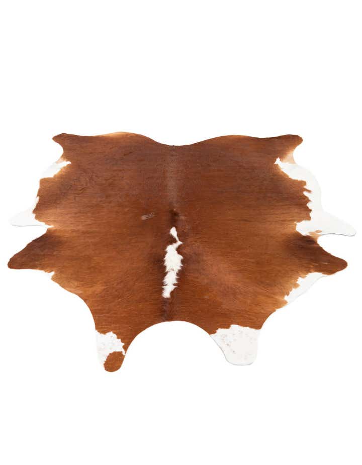 6' 1 x 7' Cowhide Leather Rug