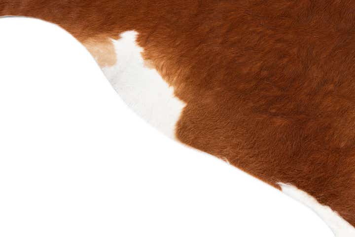 6' 1 x 7' Cowhide Leather Rug
