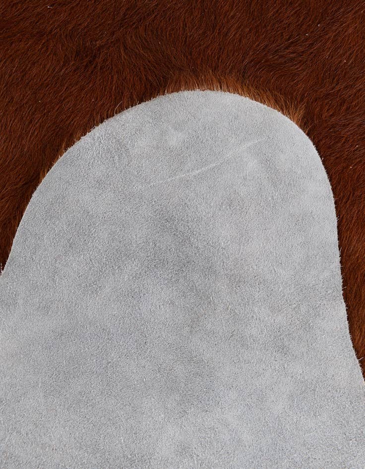 Detail image of 6' 1 x 7' Cowhide Leather Rug