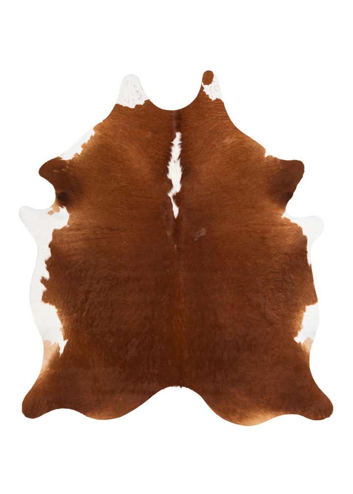 6' 1 x 7' Cowhide Leather Rug