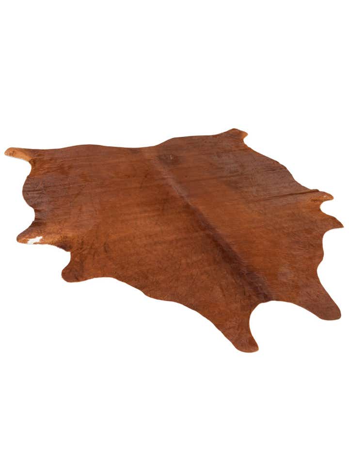 5' 7 x 6' 5 Cowhide Leather Rug