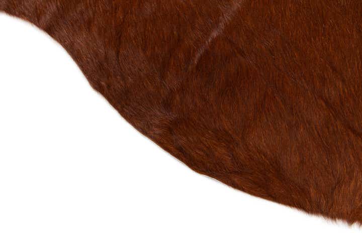 5' 7 x 6' 5 Cowhide Leather Rug