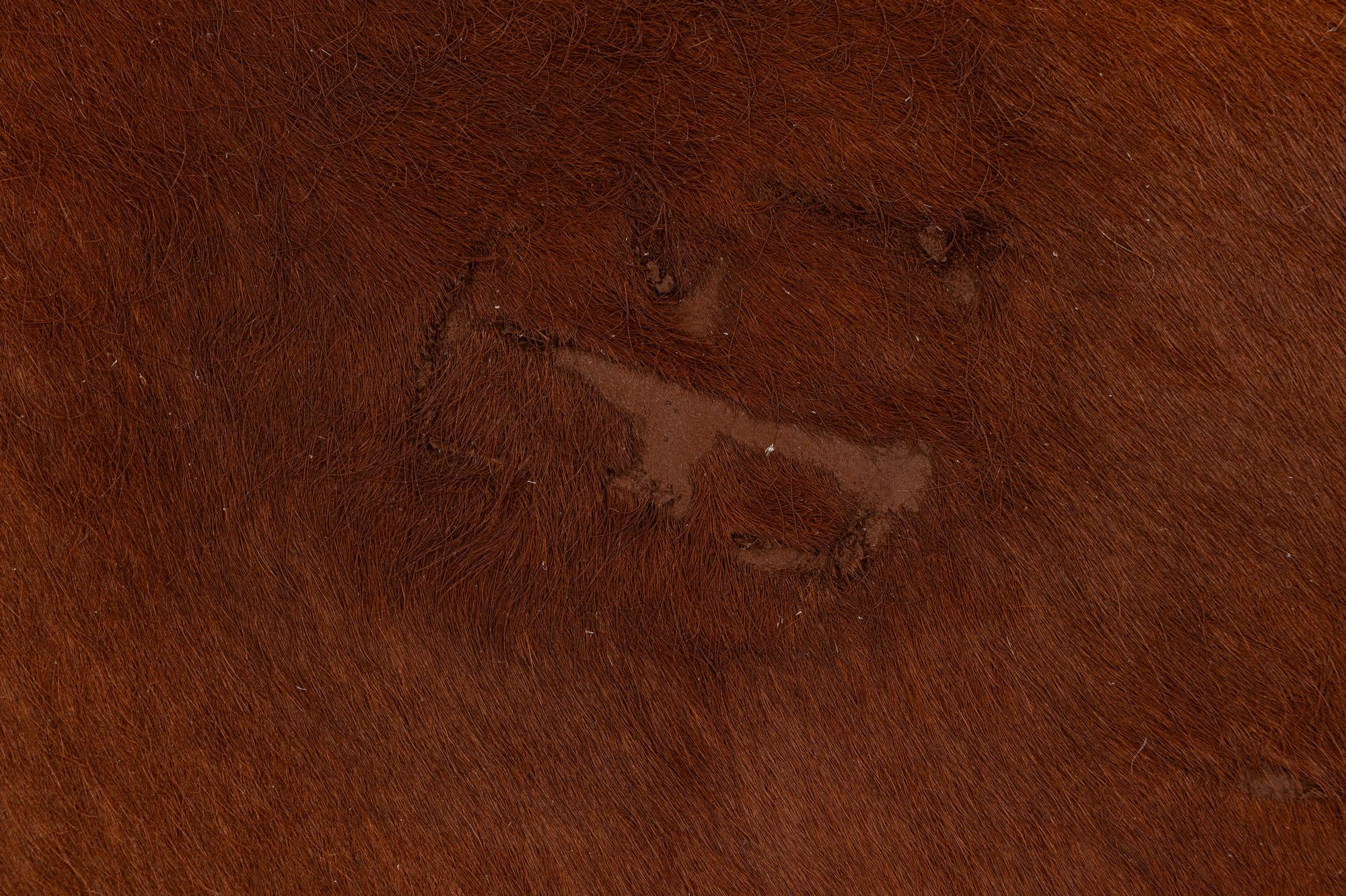 5' 7 x 6' 5 Cowhide Leather Rug