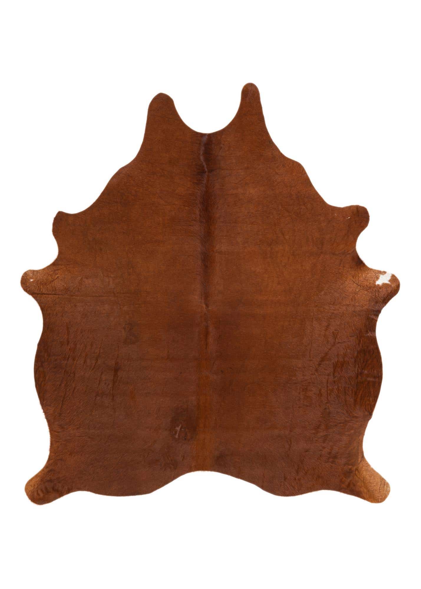 5' 7 x 6' 5 Cowhide Leather Rug