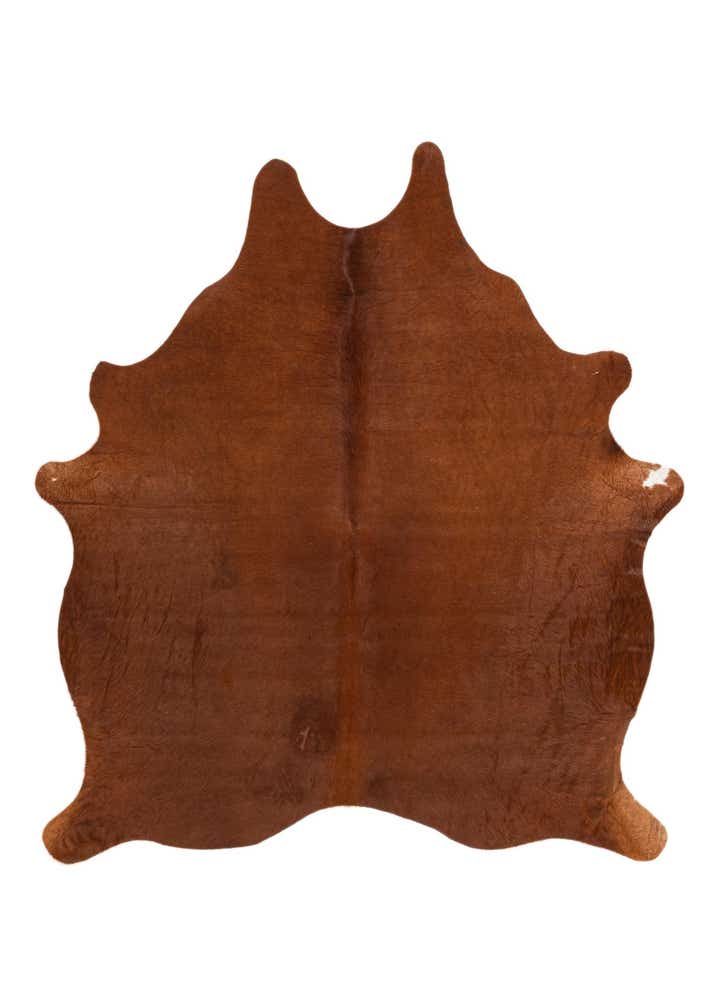 5' 7 x 6' 5 Cowhide Leather Rug