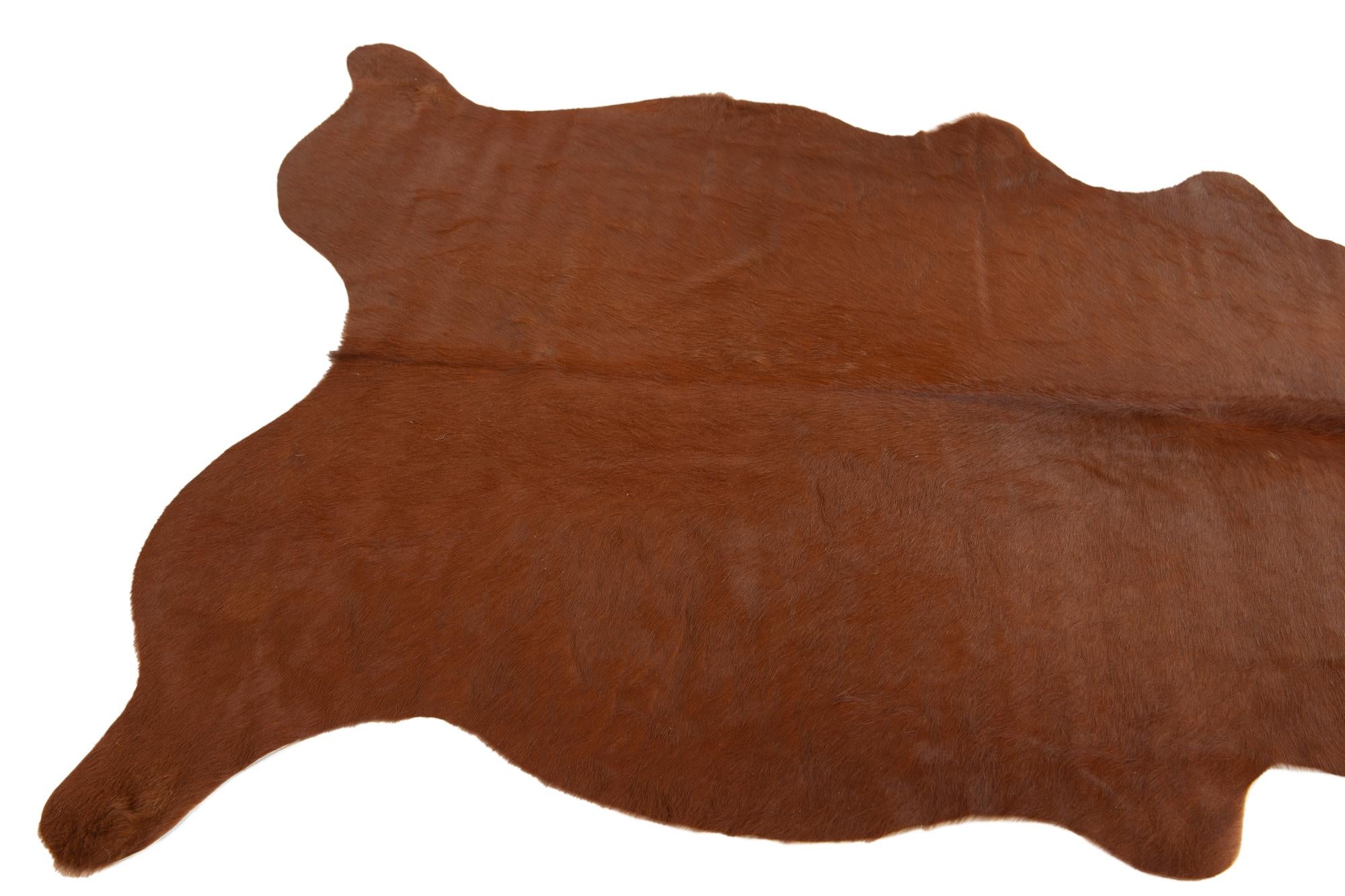 5' 1 x 5' 10 Cowhide Leather Rug