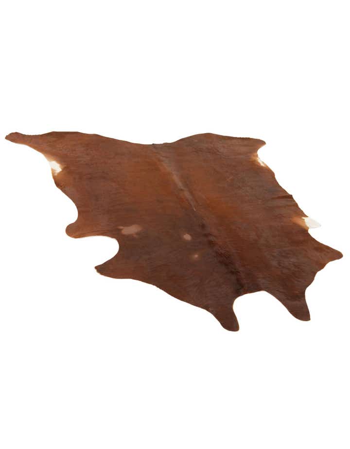 5' 3 x 5' 7 Cowhide Leather Rug