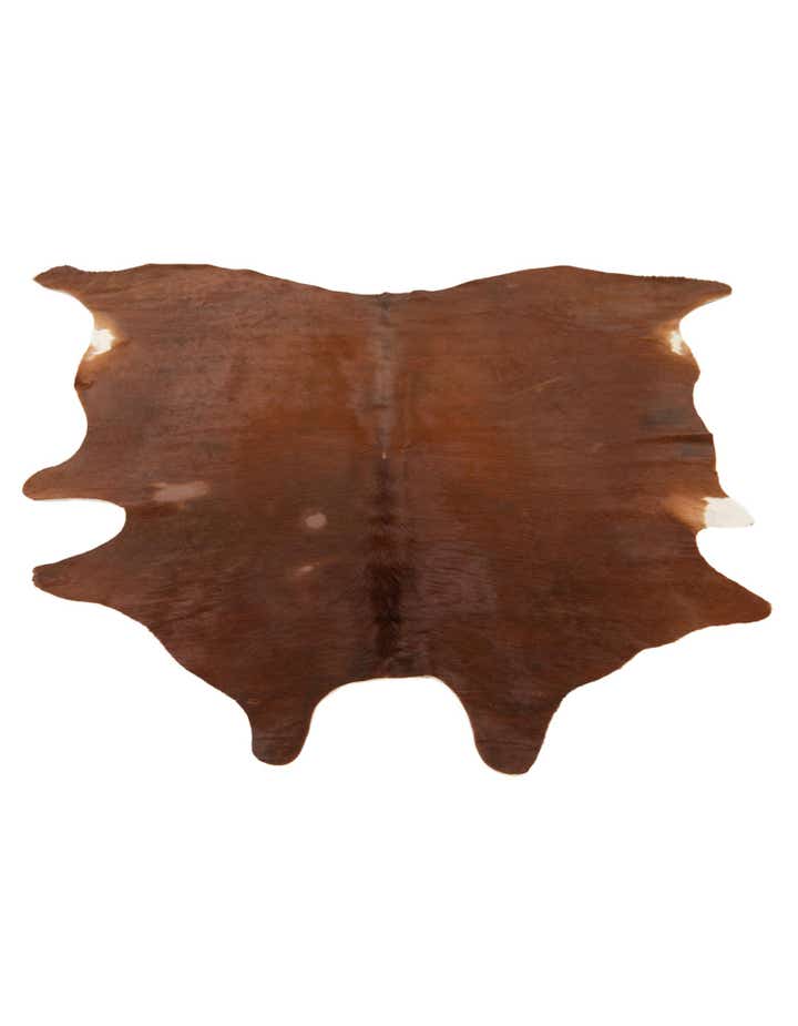 5' 3 x 5' 7 Cowhide Leather Rug