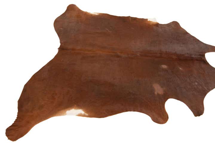 5' 3 x 5' 7 Cowhide Leather Rug