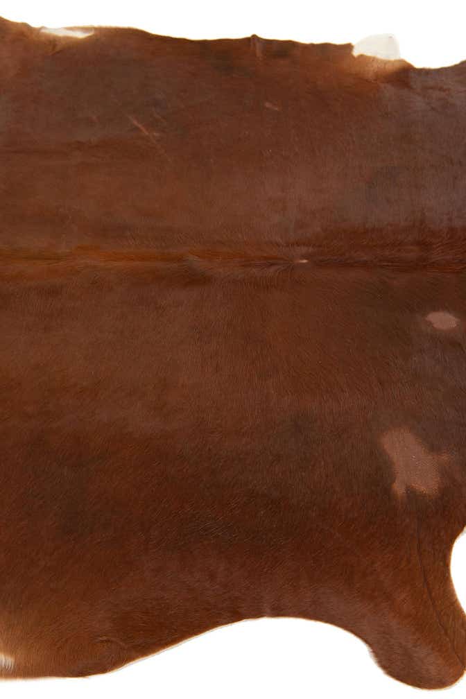 5' 3 x 5' 7 Cowhide Leather Rug