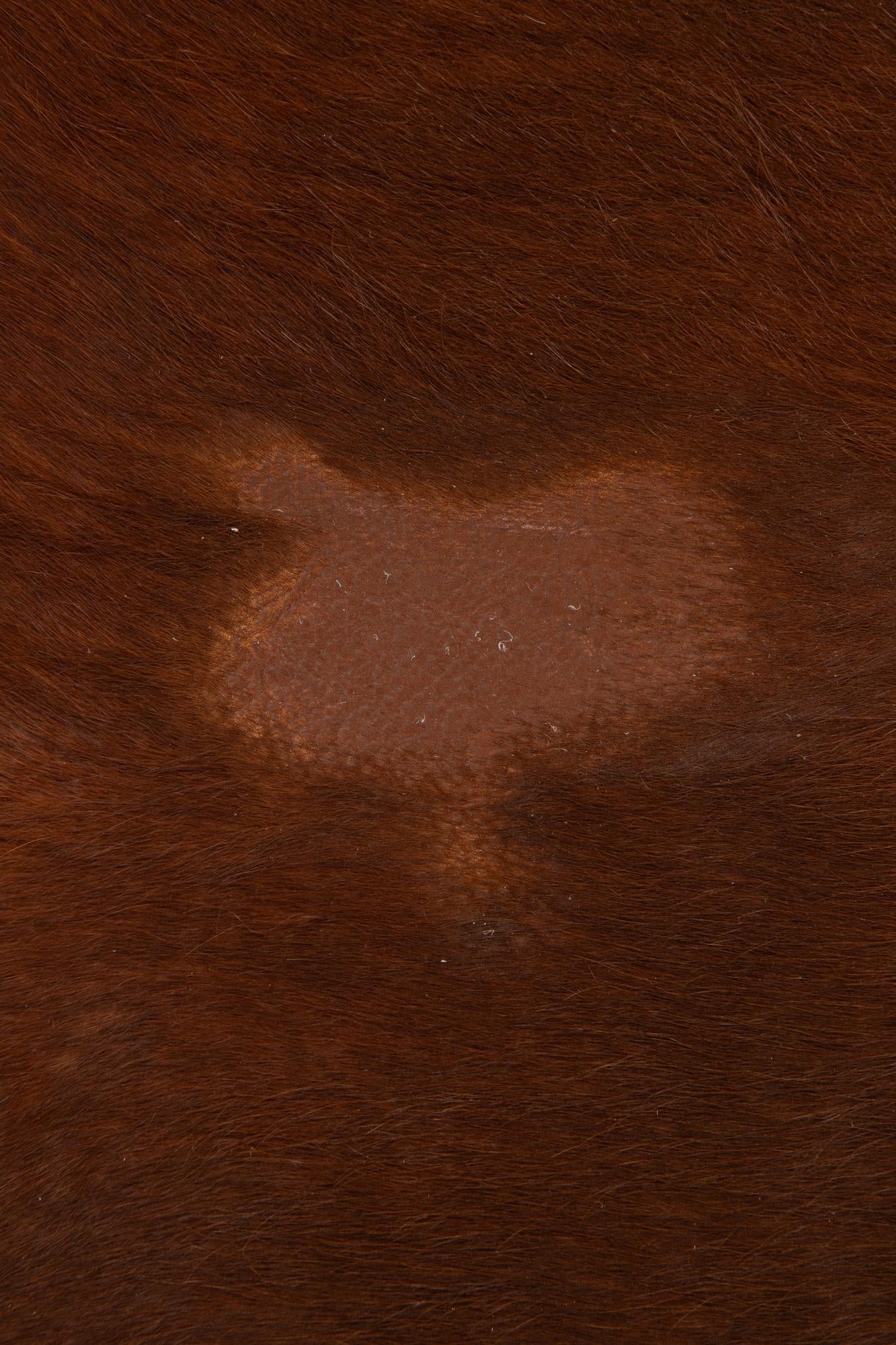 5' 3 x 5' 7 Cowhide Leather Rug