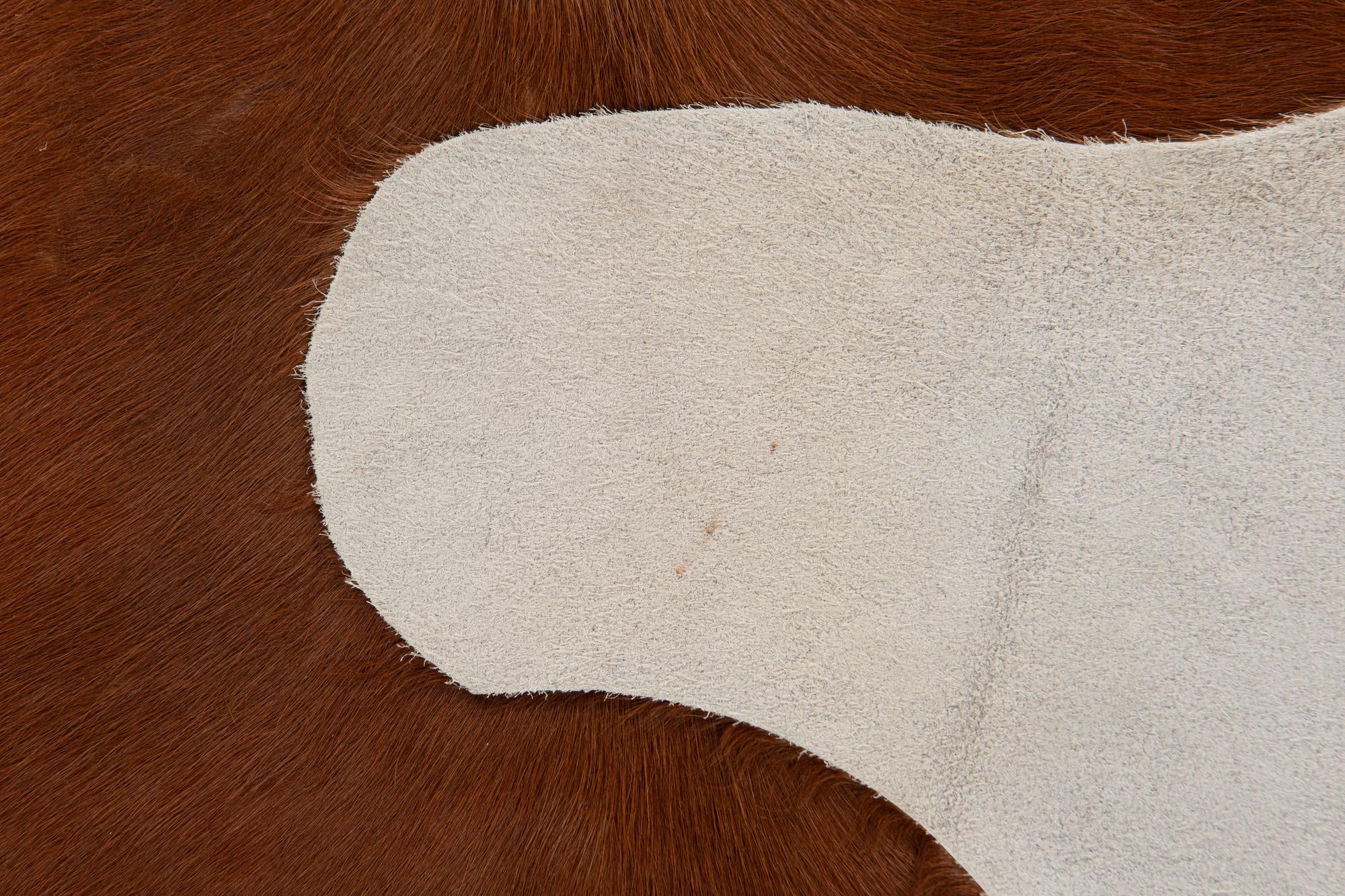 5' 3 x 5' 7 Cowhide Leather Rug