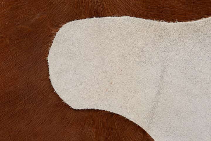 5' 3 x 5' 7 Cowhide Leather Rug