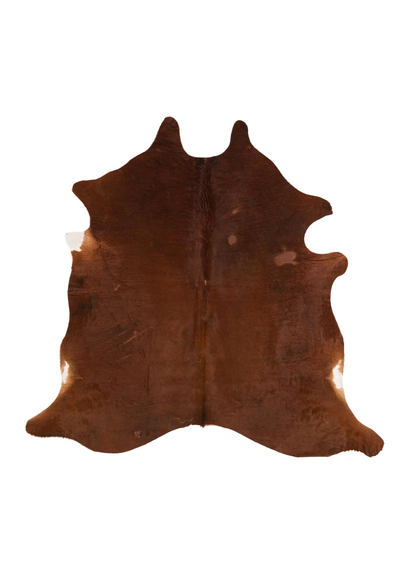 5' 3 x 5' 7 Cowhide Leather Rug