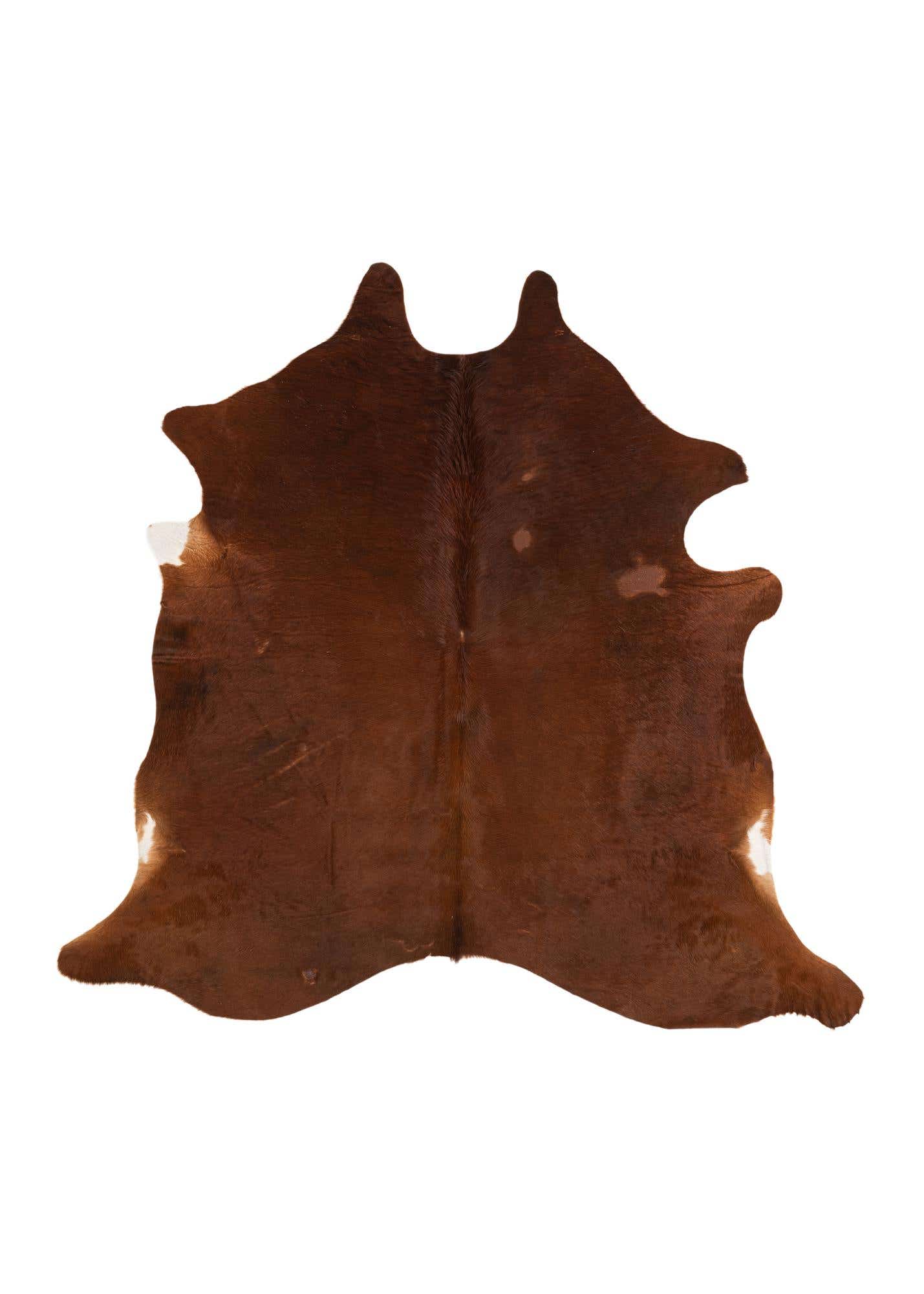 5' 3 x 5' 7 Cowhide Leather Rug